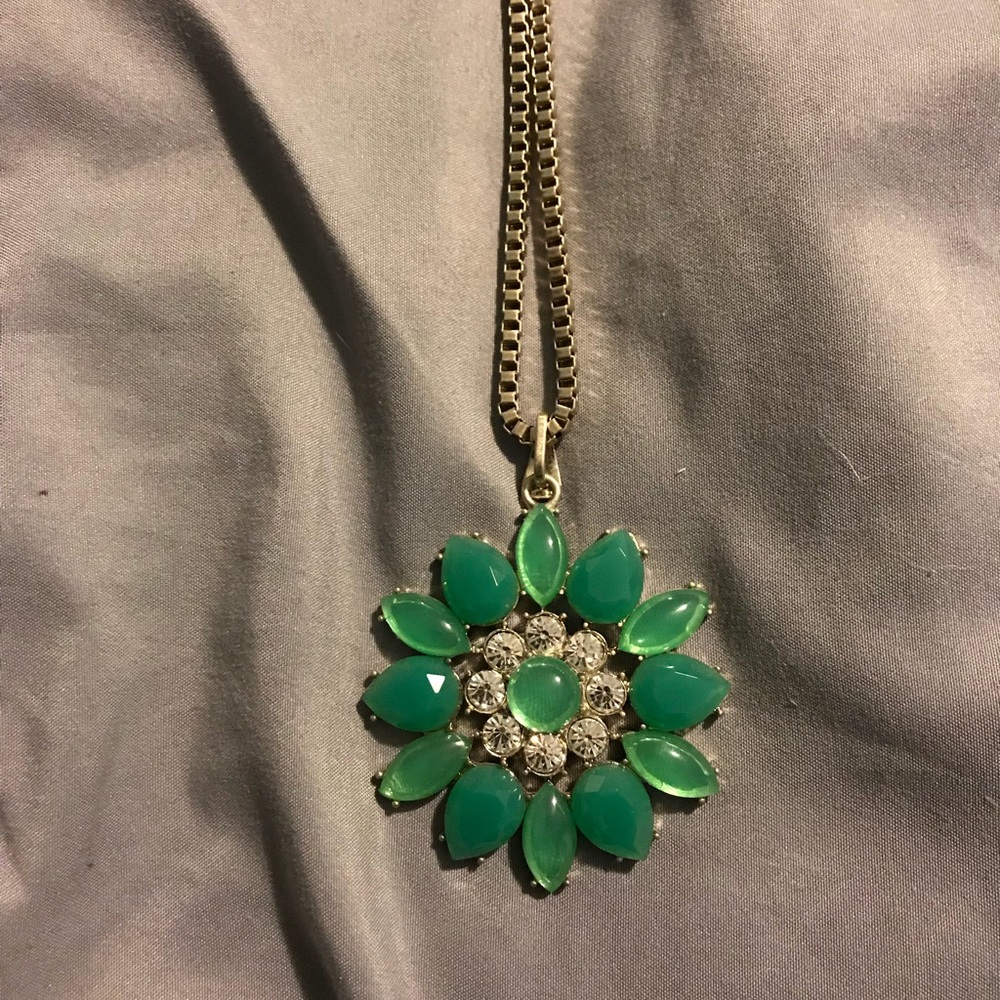 turquoise flower necklace